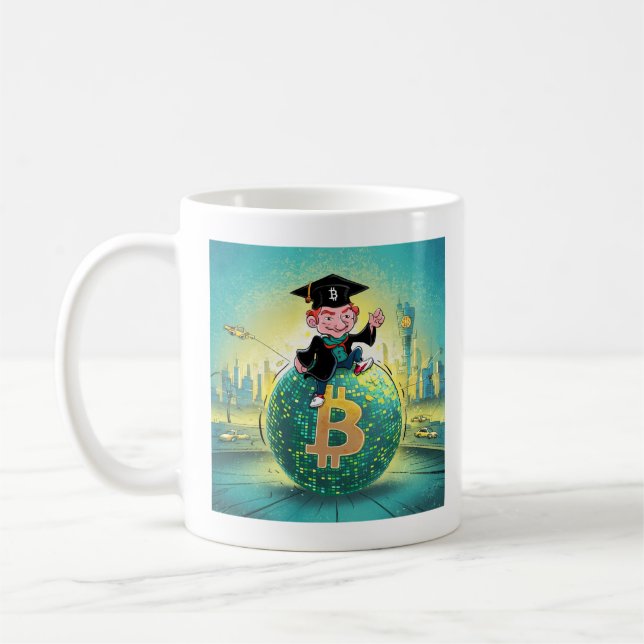 Bitcoin Studenten Kaffemugg (Vänster)