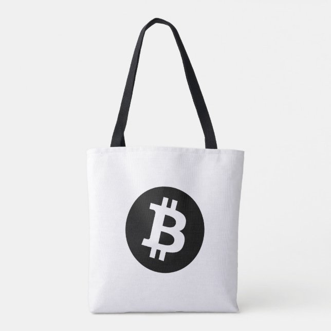 Bitcoin (Svart) Tygkasse (Baksida)
