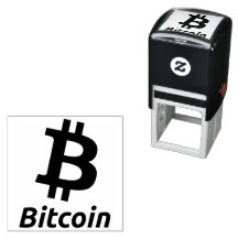 Bitcoin symbol Self Inking Rubber Frimärke ₿