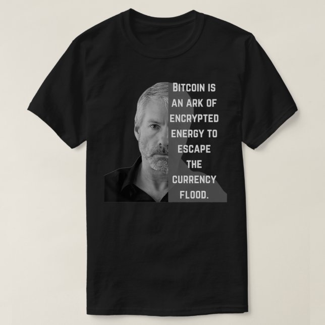 Bitcoin T, Crypto Gifts, Michael Saylor Bitcoin T Shirt (Design framsida)