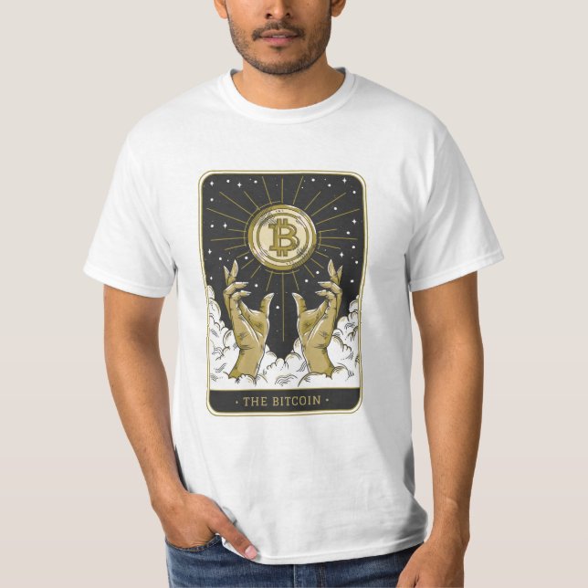Bitcoin Tarot Card T-Shirt (Framsida)
