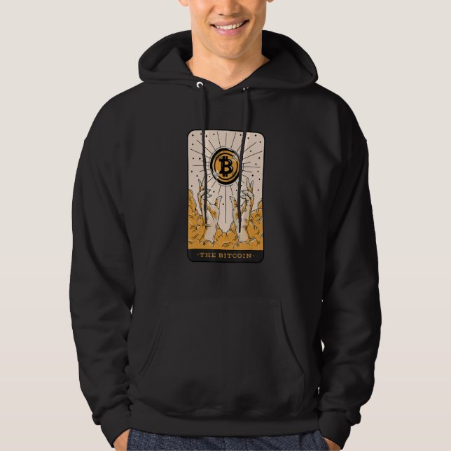 Bitcoin Tarotkort Magic Hands Hoodie (Framsida)
