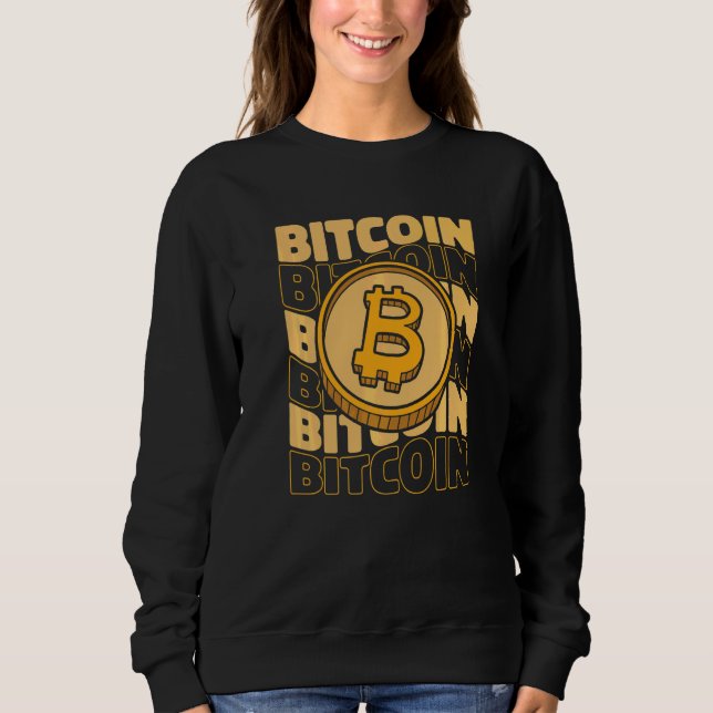 Bitcoin Text Blockkedjor Krypto Kryptovaluta Bit T Shirt (Framsida)