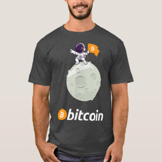 Bitcoin till Måne Astronaut Crypto Currency BTC T Shirt