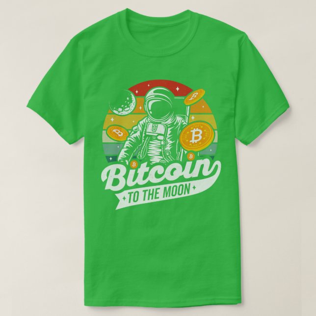 Bitcoin till Måne Astronaut Crypto Hodl T Shirt (Design framsida)