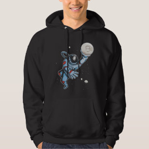 Bitcoin till måne Astronaut Hoodie