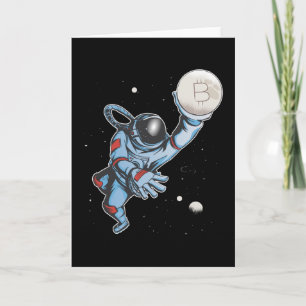 Bitcoin till måne Astronaut Kort