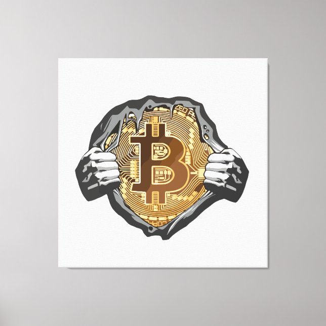 Bitcoin Toppen Hero Canvastryck (Framsida)