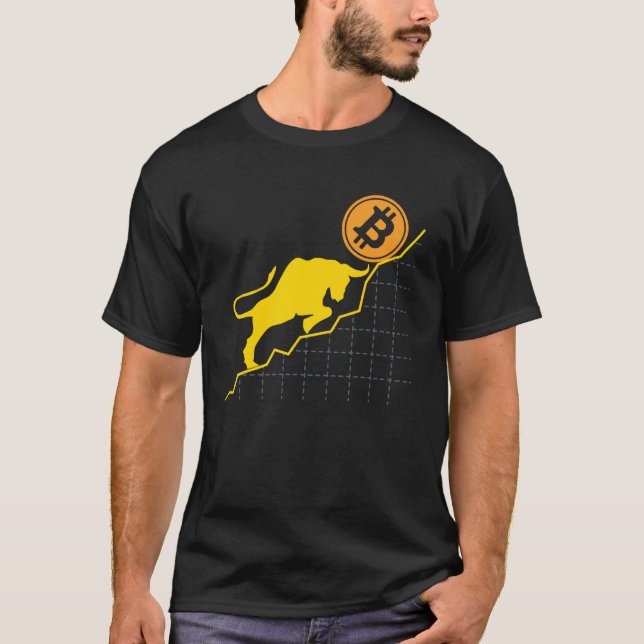 Bitcoin Trader Crypto Asset Trader Bull Bullish Tr T Shirt (Framsida)
