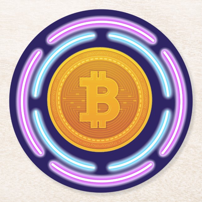 BITCOIN UNDERLÄGG PAPPER RUND (Framsidan)