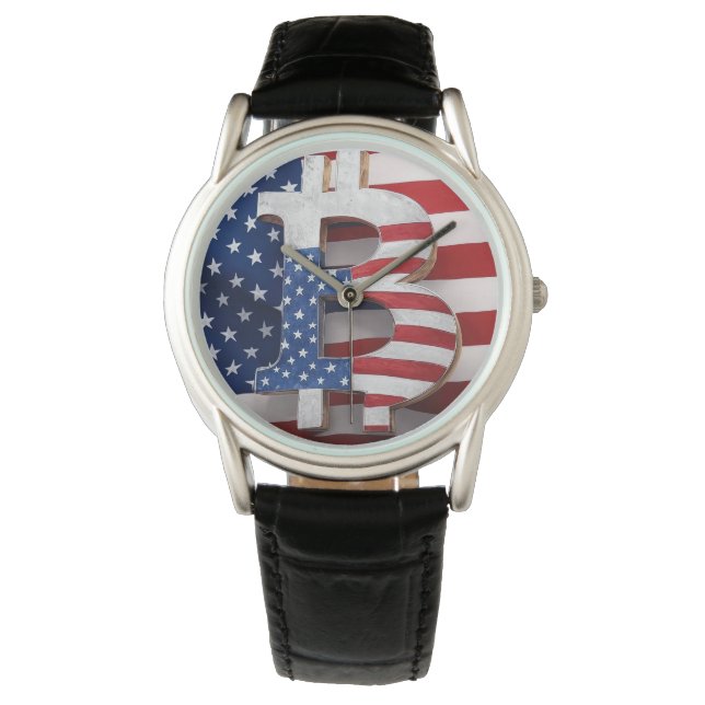 Bitcoin USA Armbandsur (Framsida)
