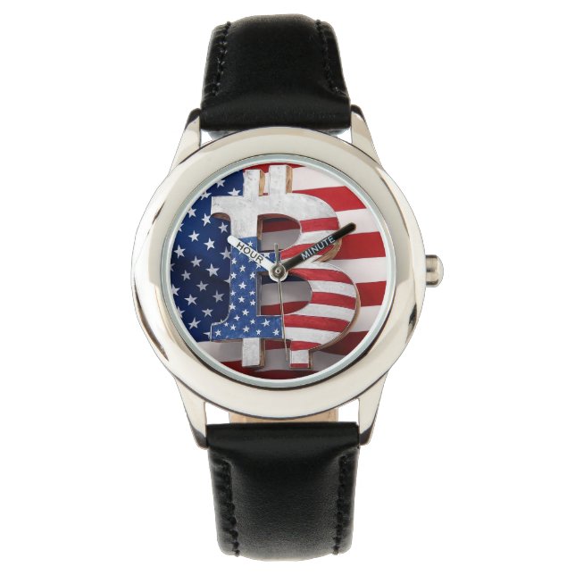 Bitcoin USA Armbandsur (Framsida)
