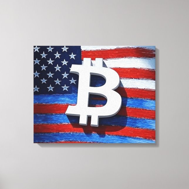 Bitcoin USA Canvastryck (Framsida)