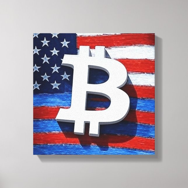 Bitcoin USA Canvastryck (Framsida)