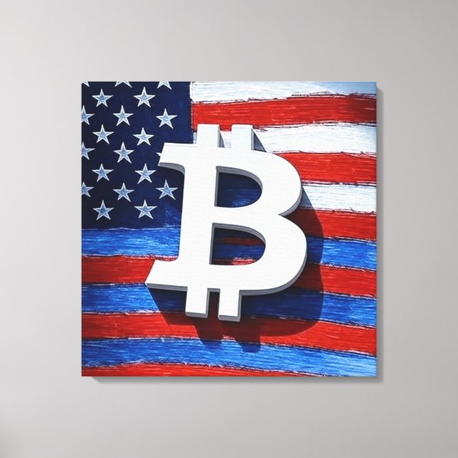 Bitcoin USA Canvastryck (Framsida)