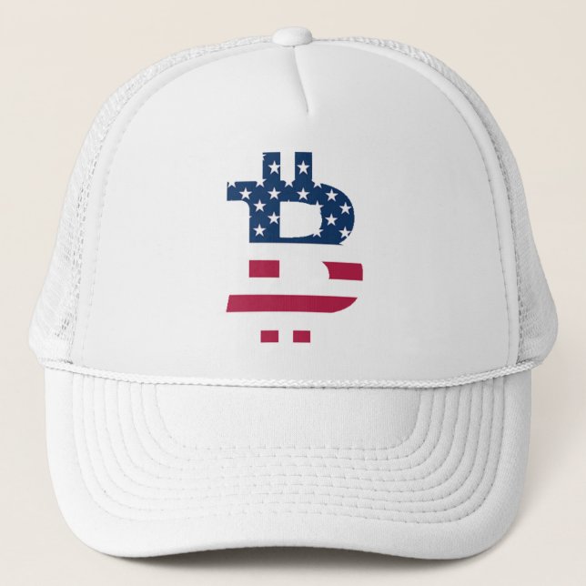 Bitcoin USA FLAGGA HAT Keps (Framsida)