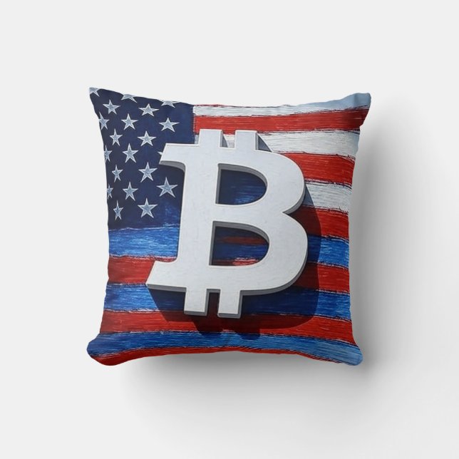 Bitcoin USA Kudde (Framsida)