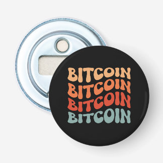 Bitcoin Vågigt Snyggt Crypto Typography Design Flasköppnare