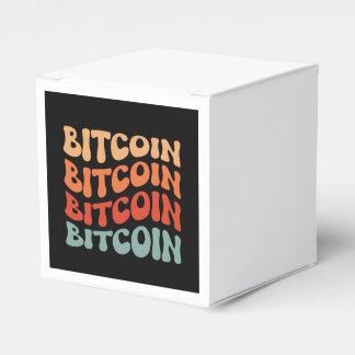 Bitcoin Vågigt Snyggt Crypto Typography Design Presentaskar
