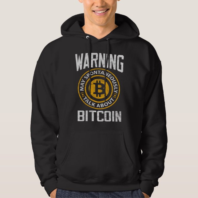 Bitcoin-varning kan spontant Bitcoin BTC gråta Hoodie (Framsida)