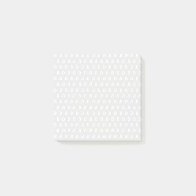 Bitcoin Vit Post-it Block (Framsida)