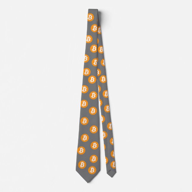 Bitcoin Wave BTC Crypto Token Neck Tie Slips (Framsida)