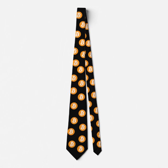 Bitcoin Wave BTC Crypto Token Neck Tie Slips (Framsida)