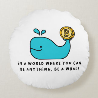 Bitcoin Whale Crypto Investor & BTC Trading Design Rund Kudde