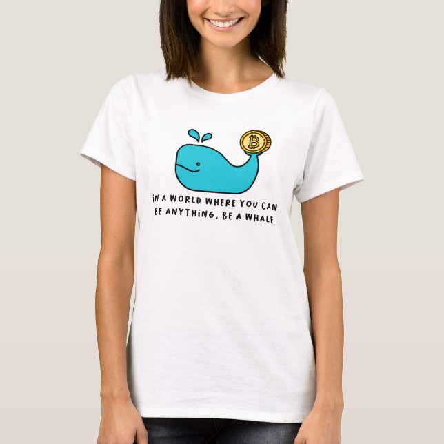 Bitcoin Whale Crypto Investor & BTC Trading Design T Shirt (Framsida)