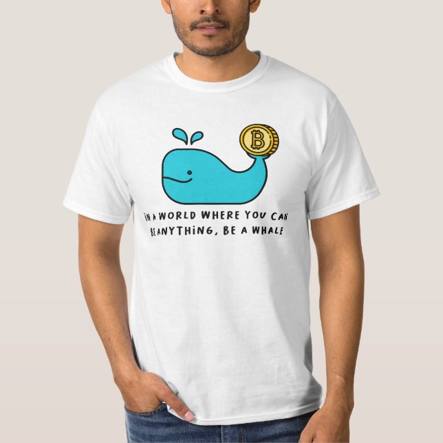 Bitcoin Whale Crypto Investor & BTC Trading Design T Shirt (Framsida)
