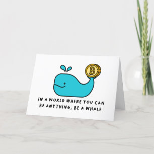 Bitcoin Whale Crypto Investor & BTC Trading Design Tack Kort