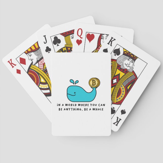 Bitcoin Whale Funny Crypto Investor Tecknad Design Casinokort (Baksidan)