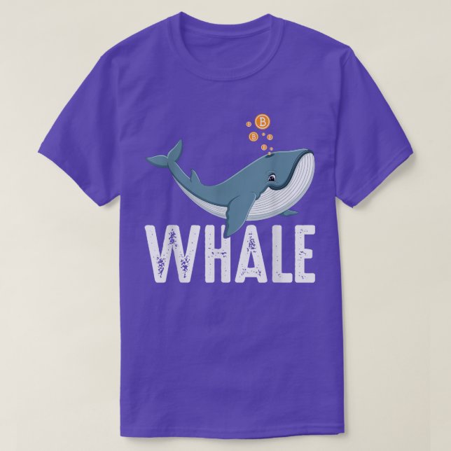 Bitcoin Whale Rik Cryptocurrency till Måne T Shirt (Design framsida)