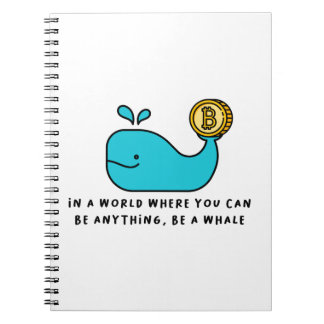 Bitcoin Whale T-Shirt Anteckningsbok