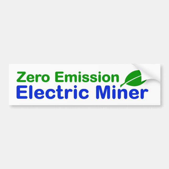 Bitcoin Zero Emission Electric Miner Bildekal (Framsidan)