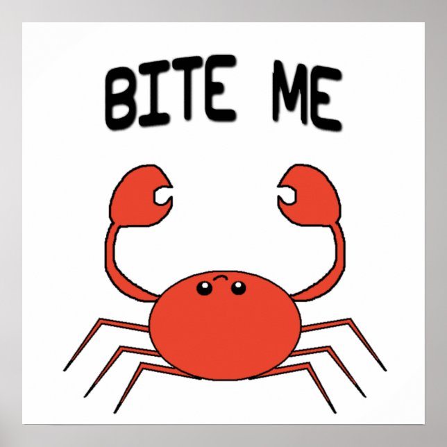 BITE ME CRAB POSTER (Framsidan)