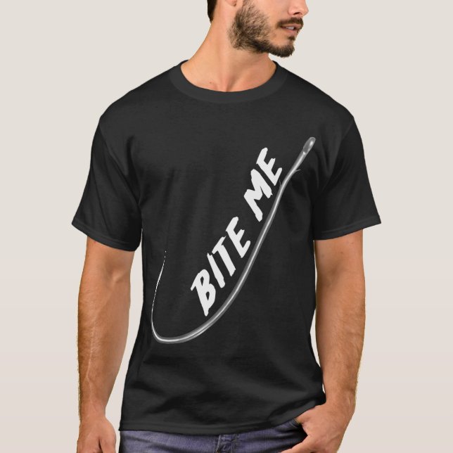BITE ME - Fiske T Shirt (Framsida)