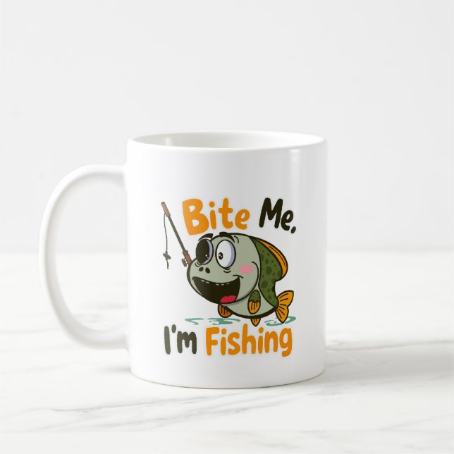 Bite Me, I'm Fishing Kaffemugg (Vänster)