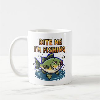 Bite Me, I'm Fishing Kaffemugg