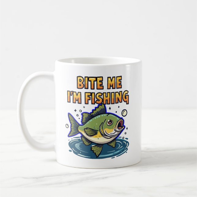 Bite Me, I'm Fishing Kaffemugg (Vänster)