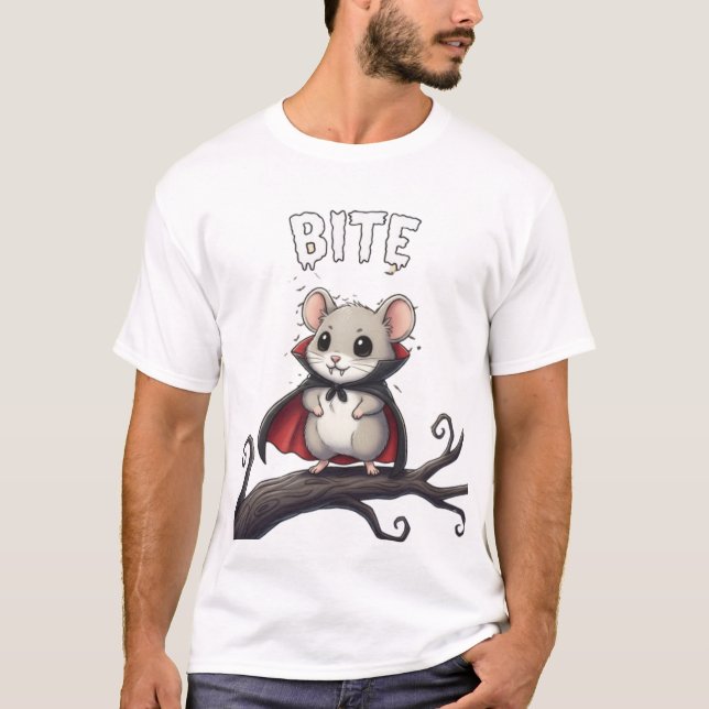 Bite – Vampire Mus TinyFur Halloween T-shirt (Framsida)