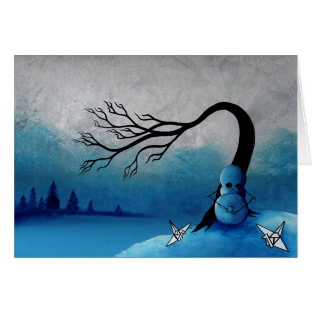 Biten frost hälsningskort (Framsidan Horizontal)