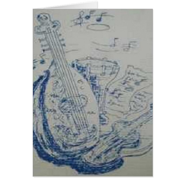 Bithday kort i grekiska/grekiska Instrumemnts (Framsidan)