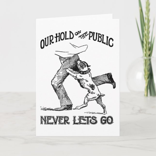 "Biting Hund"-hälsningskort Kort (Framsida)