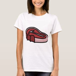 Bitit Steakköttnötkött T Shirt