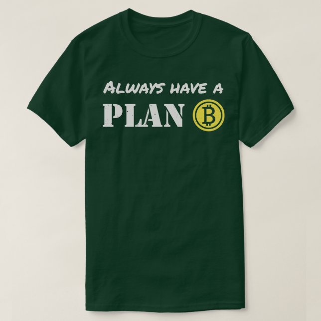 Bitmynthandlare har en kryptovaluta enligt plan B T Shirt (Design framsida)