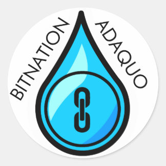 Bitnation Adaquo Sticker lakan! Runt Klistermärke