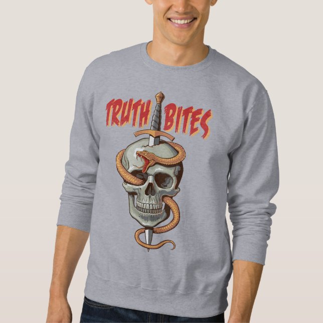 Bitor för sanning Skull och Snake Lång Ärmad Tröja (Framsida)