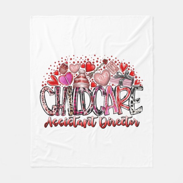 Biträdande chef för barnomsorg fleecefilt (Framsidan)