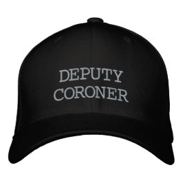 Biträdande Coroner Black Hat Broderad Keps